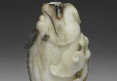 图片[2]-Jade Flower Holder in the shape of fish-creature, Ming dynasty-China Archive